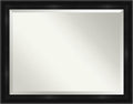 Amanti Art Black Bathroom Mirror for Over Sink, 36x46 Grand Black Rectangle Vanity Mirror, X-Large Casual Frame, Hangs Horizonally and Vertically, Bathroom Wall Decor, Beveled Edge