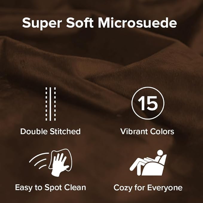 Sofa Sack Bean Bag Chair - Plush, Ultra Soft - Memory Foam Bean Bag Chair with Microsuede Cover - Stuffed Foam Filled Furniture and Accessories for Dorm Room 5 Feet - Chocolate