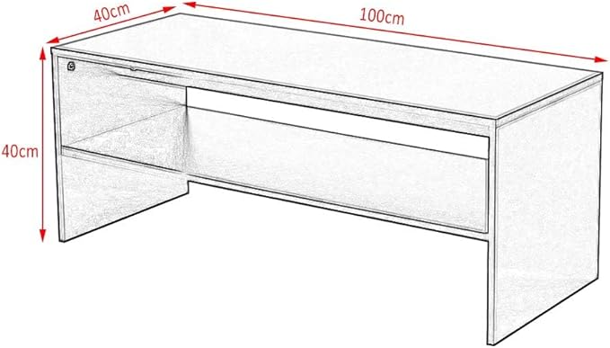 Panana 2-Tier Coffee Table Simple Couch Sofa Side End Table Tea Accent Table for Living Room Office, 39.4" x 15.7" x 15.7" (White)