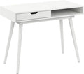 Furniture Nora 40W Writing Desk in Pure White | Computer Table for Home Office Workspace or Entryway