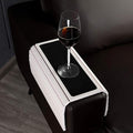GEHE Sofa Arm Tray Table for Couch Flexible/Foldable Sofa Tray Couch arm Table Perfect for Drinks Snacks Remote Control or Phone Great arm Tray for Couch armrest (White)