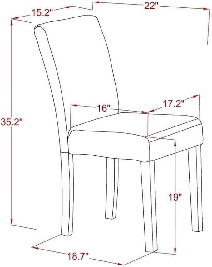 East West Furniture DMAB5-LWH-02 5 Piece Dining Table Set for 4 Includes a Round Kitchen Table with Dropleaf and 4 Light Beige Linen Fabric Parson Dining Chairs, 42x42 Inch, Linen White