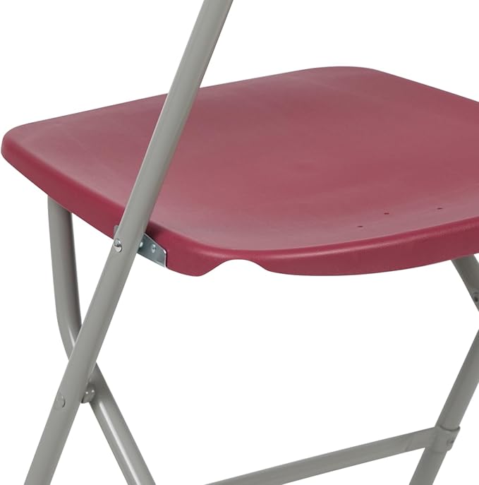 Flash Furniture Hercules Series Plastic Folding Chair - Red - 650LB Weight Capacity Comfortable Event Chair - Lightweight Folding Chair