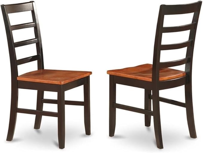 East West Furniture DOPF9-BCH-W 9 Piece Dining Room Furniture Set Includes a Rectangle Kitchen Table with Butterfly Leaf and 8 Dining Chairs, 42x78 Inch, Black & Cherry