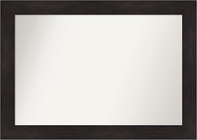 Amanti Art Silver Bathroom Mirror for Over Sink, 26x38 Florence Silver Rectangle Vanity Mirror, Large Casual Frame, Hangs Horizonally and Vertically, Bathroom Wall Decor, Non-Beveled Edge from WI, USA