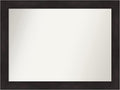 Amanti Art Silver Bathroom Mirror for Over Sink, 29x40 Florence Silver Rectangle Vanity Mirror, X-Large Casual Frame, Hangs Horizonally and Vertically, Bathroom Wall Decor, Non-Beveled Edge