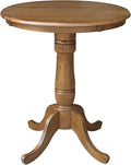 Whitewood Industries International Concepts Round Top Pedestal Table, Pecan