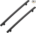 30 Pack Cabinet Handles 7.5" Hole Center - Curved Cabinet Pulls Black Drawer Pulls for Kitchen Cupboard Solid Hardware for Dresser Drawer Arch Hardware