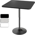 Athena Collection Modern Bar Table Square Top Height Adjustable, Tall Bistro Pub Cocktail Table Height Top and Sturdy Base, Suitable for Home Kitchen Pub Restaurant Outdoor, Black