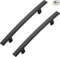 30 Pack Cabinet Handles 4" Hole Center - Curved Cabinet Pulls Black Drawer Pulls for Kitchen Cupboard Solid Hardware for Dresser Drawer Arch Hardware