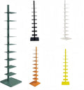 9-Tier Spine Bookshelf Metal Bookcase 5 Colors Vertical Bookshelf Tower Rotating Tall Narrow Book Shelf Ladder Book Rack Indoor (Green)