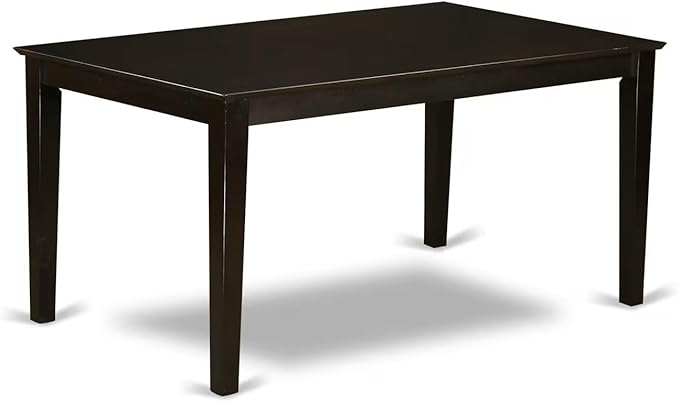 East West Furniture CAPF5-CAP-W 5 Piece Dining Room Table Set Includes a Rectangle Kitchen Table and 4 Dining Chairs, 36x60 Inch, Cappuccino