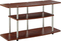 Convenience Concepts Designs2Go No Tools 3-Tier Wide Stand 42" Entertainment Center 46 Inches, Modern TV Mount with Shelves for Living Room, Espresso