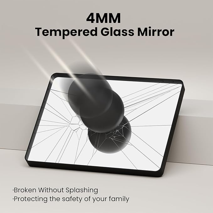 White Bathroom Mirror 24x36 Inch, White Metal Framed Bathroom Mirror for Wall, Rounded Rectangle Matte Bathroom Vanity Mirror, Tempered Glass, Anti-Rust, Horizontal/Vertical