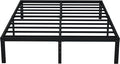 EMODA 14 Inch Full Size Bed Frame Heavy Duty Metal Platform No Box Spring Needed, Easy Assembly Noise Free, Black
