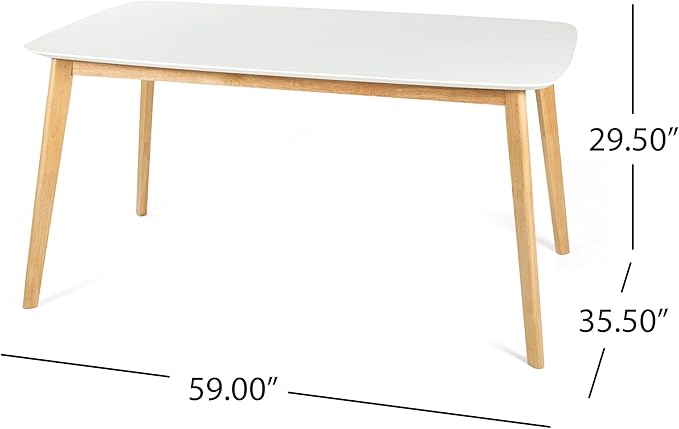 Merax 5-Piece Dining Set, Solild Wood Table & Chairs with Backrests for 4, Farmhouse Natural Kitchen Furniture for Home, Dining Room, Natural Oak+Gray
