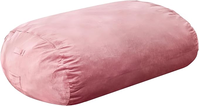 Hobestluk 3FT Bean Bag Chair Large Beanbag with Removable Cover Adult Bean Bag Chair with Portable Handle Desgin for Living Room Bedroom (Pink, 3FT)