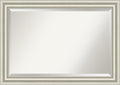Amanti Art Bathroom Mirror for Over Sink, 30x42 Sophia Silver Rectangle Vanity Mirror, Large Traditional Frame, Hangs Horizonally and Vertically, Bathroom Wall Decor, Beveled Edge