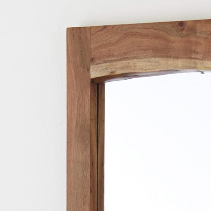Alpine Natural Live Edge Wood Coat Hooks, 36 in. , Unique Variations Adds Natural Character, Clear Finish, Knots & Cracks, Real Wood Ambiance