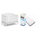 Graco Benton 5 in 1 Convertible Crib (GREENGUARD Gold Certified) with Premium Foam Crib and Toddler Mattress Included - White, Converts from Baby Crib to Toddler Bed, Daybed and Full-Size Bed