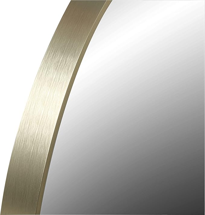 FrameWorks 24" Deluxe Contemporary Brass Gold Circular Aluminum Mirror
