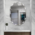 Single Beveled Edge Frameless Wall Mount Bathroom Vanity Mirror, 24” X 36”|Silver|