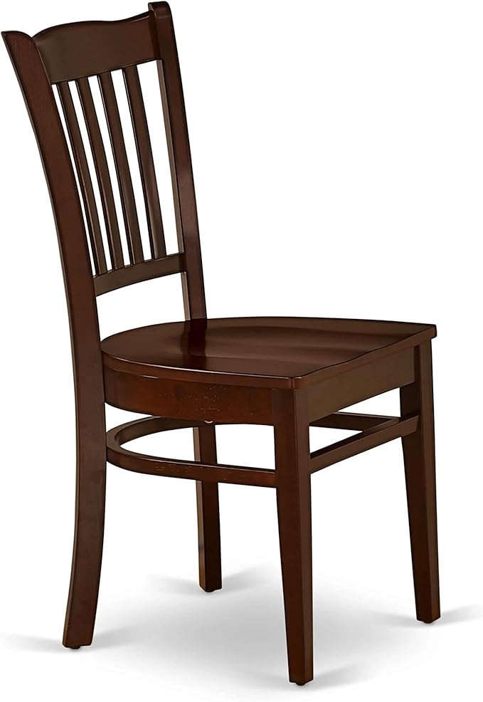 East West Furniture MZGR5-MAH-W 5 Piece Modern Dining Table Set Includes a Rectangle Wooden Table with Dropleaf and 4 Dining Room Chairs, 36x54 Inch, Mahogany