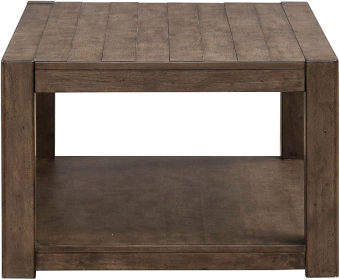 Liberty Furniture Broadmore Living Room Rectangular Cocktail Table - Cobblestone Brown