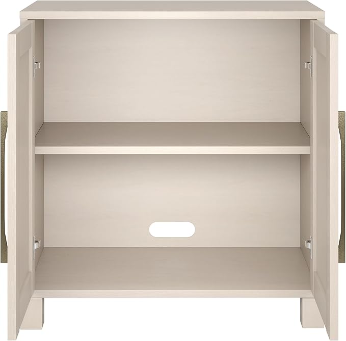 Henn&Hart 28" Wide Rectangular Accent Cabinet in Beech White, for Home, Living Room, Bedroom, Entertainment Room, Office.