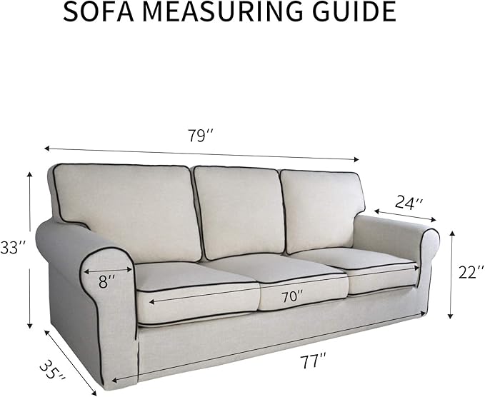 PureFit Reversible Sofa Couch Cover Water Resistant Couch Covers for 3 Cushion, Washable Furniture Cover with Non-Slip Foam and Adjustable Strap for Dogs, Pets (Sofa, Pink/Ivory)