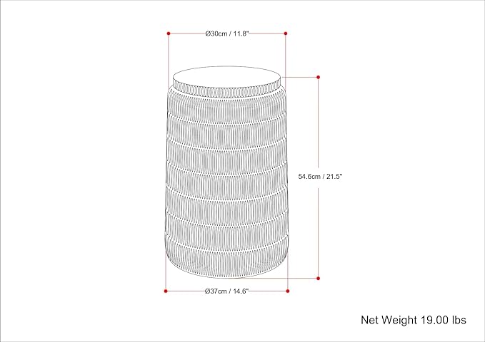 SIMPLIHOME Juno Metal Side Table in Graphite, 14.6 x 14.6 x 21.5 inches, Cast Aluminum Round Top for Living Room, Bedroom, Entryway, Assembled