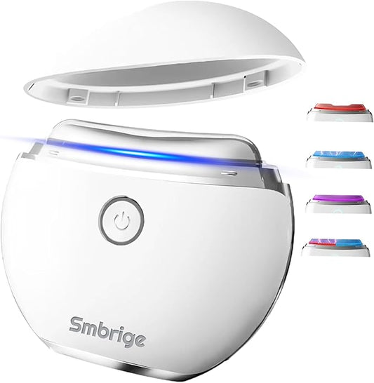 Face Massager Tool 4 Color Modes Red Light Therapy for Face Neck Skin Care at Home ，Gua Sha Facial Tools, White