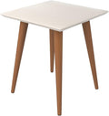 Manhattan Comfort Utopia High Square End Table, Off White