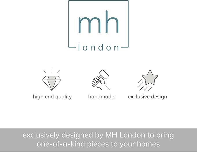 MH London Lydia Round Small End Table & Side Table Solid Wood, Black top with Black Metal Legs, Nightstand, 15.75"x15.75"x18"