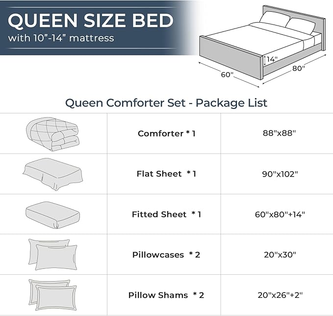 HEVUMYI Pink Queen Comforter Set - 7-Piece All Season Bed in a Bag Queen, Ultra Soft Bedding Set with Comforter, Flat Sheet, Fitted Sheet, Pillowcases, Pillow Shams, Pink