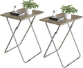 Garden 4 you TV Tray Table TV Dinner Tray with Sturdy MDF Set of 2,Eating Trays for Living Room with No Assembly Required,Small Folding Side Table 15 x 18.9 x 26in (3D,2PCS)