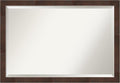 Amanti Art Brown Wall Mirror 27x39 Wildwood Brown Narrow Rectangle Bathroom Mirror for Wall Decor Living Room, Large Rustic Farmhouse Frame, Hangs Horizonally and Vertically, Bathroom Decor, Beveled