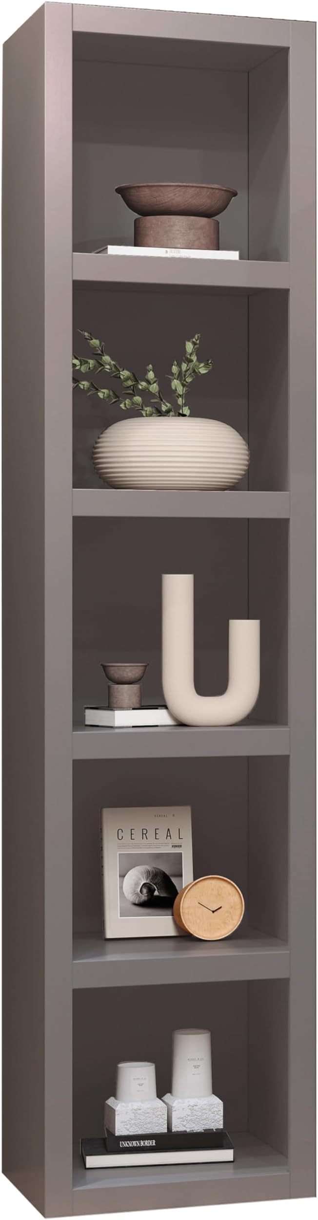 Oakland Living Grey 85-in Tall Wooden Bookcase Shelf