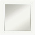 Amanti Art White Bathroom Mirror for Over Sink, 25x25 Craftsman White Square Vanity Mirror, Medium Casual Wood Frame, Hangs Horizonally and Vertically, Bathroom Wall Decor, Beveled Edge from WI, USA