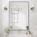 Koonmi Black Mirrors for Wall, 24x36 Inch Bathroom Mirror, Rectangular Wall Mirror for Living Room Bedroom Bathroom, Hangs Horizontally or Vertically
