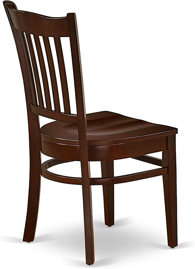 East West Furniture MZGR5-MAH-W 5 Piece Modern Dining Table Set Includes a Rectangle Wooden Table with Dropleaf and 4 Dining Room Chairs, 36x54 Inch, Mahogany