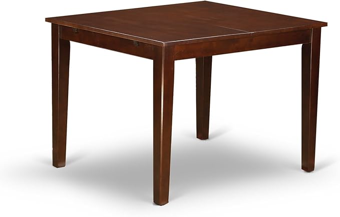 East West Furniture NOML3-MAH-LC 3 Piece Dining Table Set Contains a Rectangle Dining Room Table with Butterfly Leaf and 2 Faux Leather Upholstered Chairs, 32x54 Inch, Mahogany
