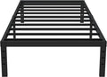 Twin XL Bed Frame No Box Spring Needed, 14 Inch Heavy Duty Metal Platform Bed Frame Twin XL Size with Storage, 2500lbs Steel Slats Support, Easy Assembly, Black