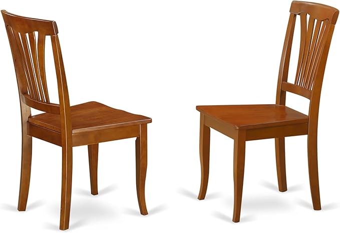 East West Furniture PLAV5-SBR-W 5 Piece Kitchen Table Set for 4 Includes an Oval Dining Table with Butterfly Leaf and 4 Dining Room Chairs, 42x78 Inch, Saddle Brown