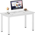 DlandHome 39 inches Small Computer Desk for Home Office Activity Table Writing Table for Small Spaces Study Table Student Laptop Desk White DND-AC3DW-100