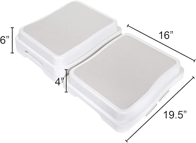 SUPPORT PLUS Stackable Bathtub Steps for Seniors Toilet Stool Bed Steps for High Beds for Adults - Set of 3 Steps