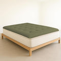 ZonLi Japanese Floor Futon Mattress Queen Size 60"x 80",100% Cotton 2.5" Thicken Tatami Mattress,Foldable Sleeping Pad,Portable Dormitory Tatami Mat,Roll Up Floor Lounger Bed for Adult(Sage Green)