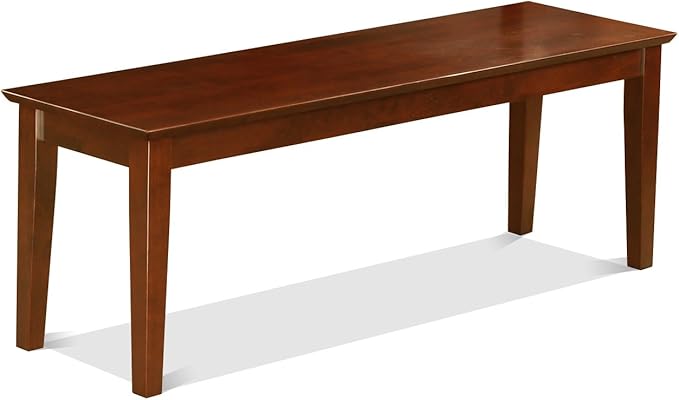 East West Furniture PSNO6C-MAH-C 6 Piece Dining Room Set Contains a Rectangle Kitchen Table with Butterfly Leaf and 4 Linen Fabric Dining Chairs with a Bench, 32x60 Inch, Mahogany