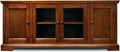 Leick Home 87360 TV Stand with Enclosed Storage For 65" TV's, Westwood Brown Cherry