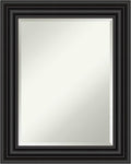 Amanti Art Black Bathroom Mirror for Over Sink, 30x24 Colonial Black Rectangle Vanity Mirror, Medium Traditional Frame, Hangs Horizonally and Vertically, Bathroom Wall Decor, Beveled Edge